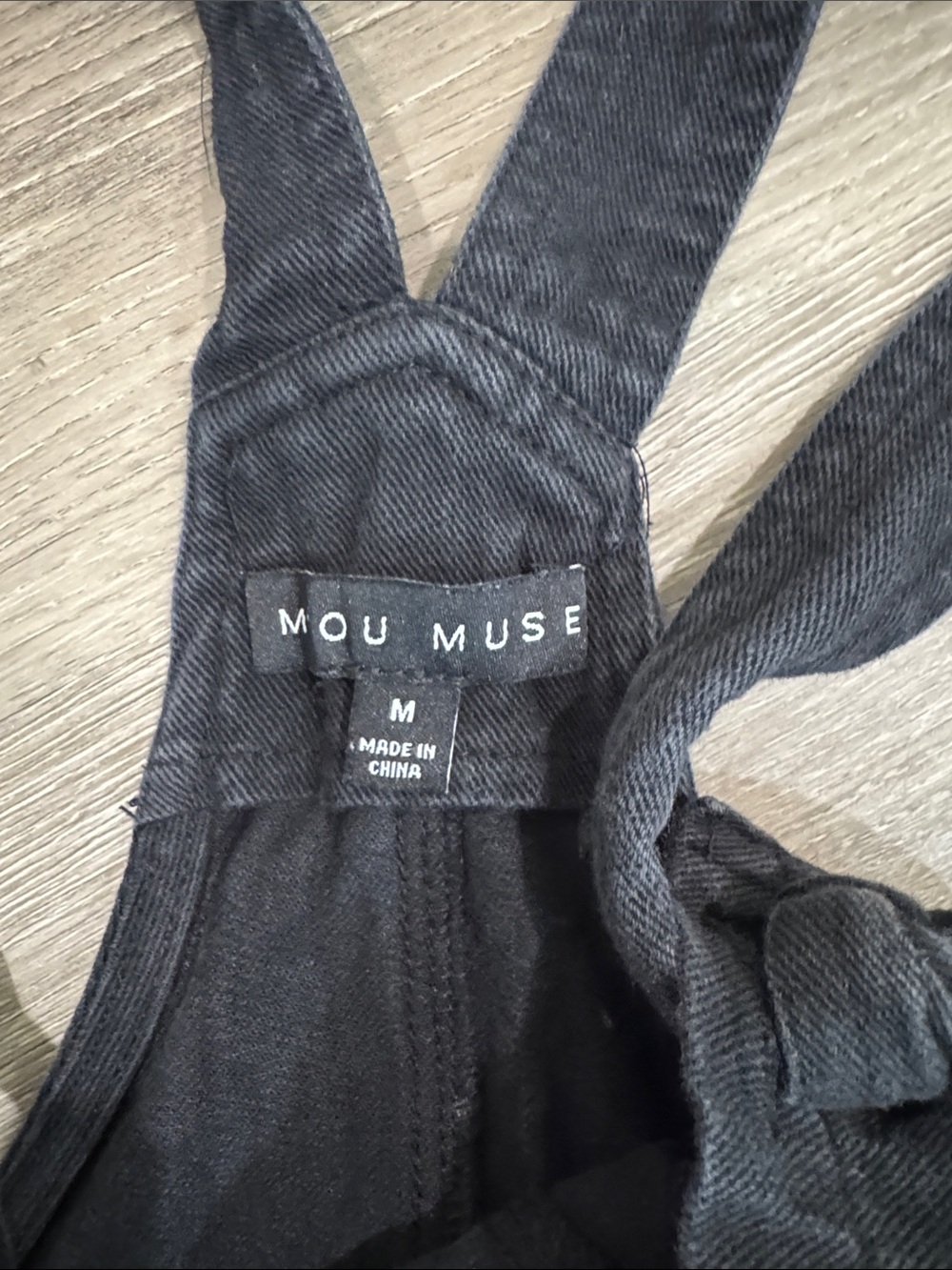 Black Women's Short Overalls Romper - Picture 4 of 4